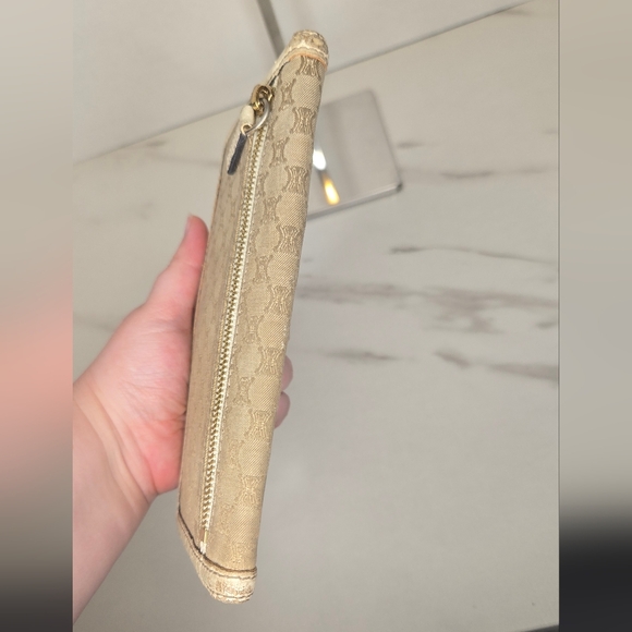 Celine Vintage Macadam Triomphe Canvas Leather  Long Continental Wallet - Picture 8 of 11